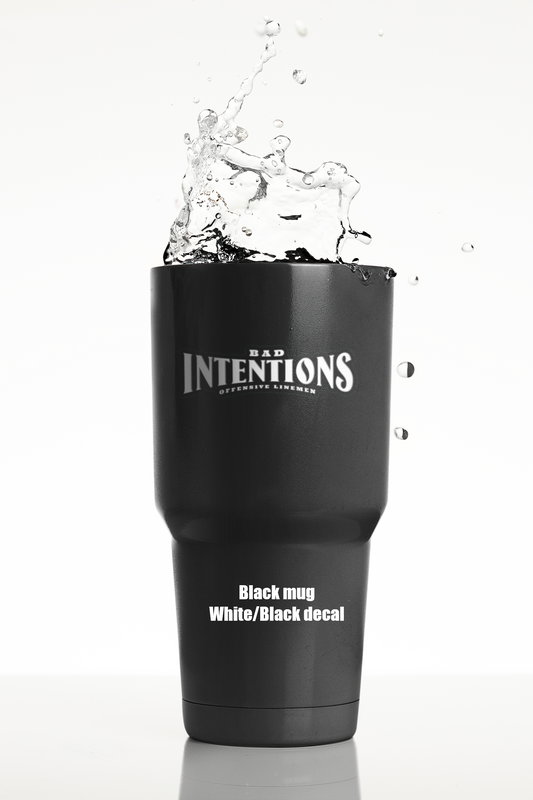 BAD INTENTIONS stainless steel travel mug w/ lid