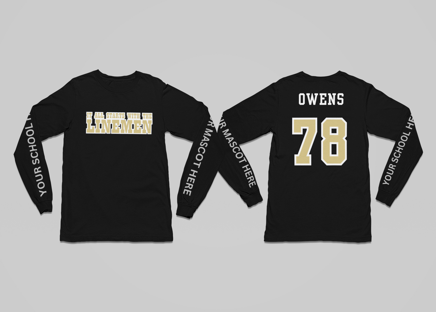 Personalized Team long sleeve t-shirt (Gildan)